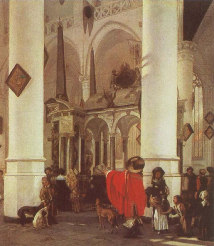 Emmanuel de Witte Interior of the Nieuwe Kerk,Delft with the Tomb of WIlliam i of Orange china oil painting image